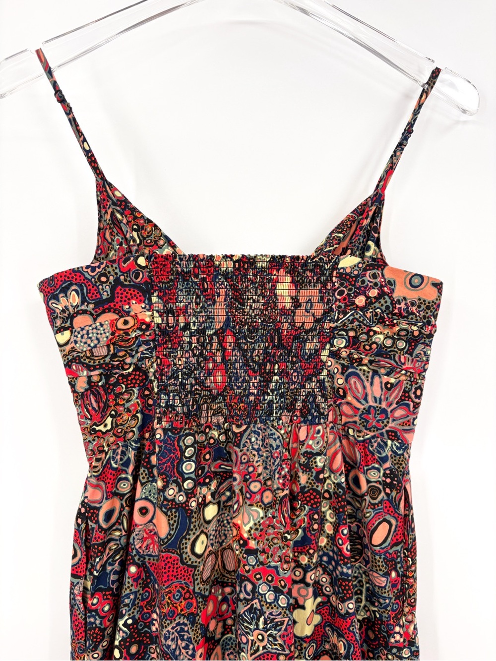 A.L.C. Laura Cotton Floral Maxi Dress Sangria Multi 6 - Picture 10 of 15